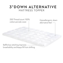 Load image into Gallery viewer, 3" Down Alternative Mattress Topper