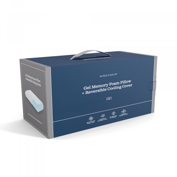 Malouf Weekender Gel Memory Foam Pillow + Reversible Cooling Cover