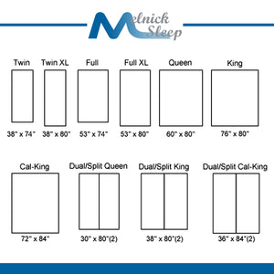 Melnick Sleep mattress sizes